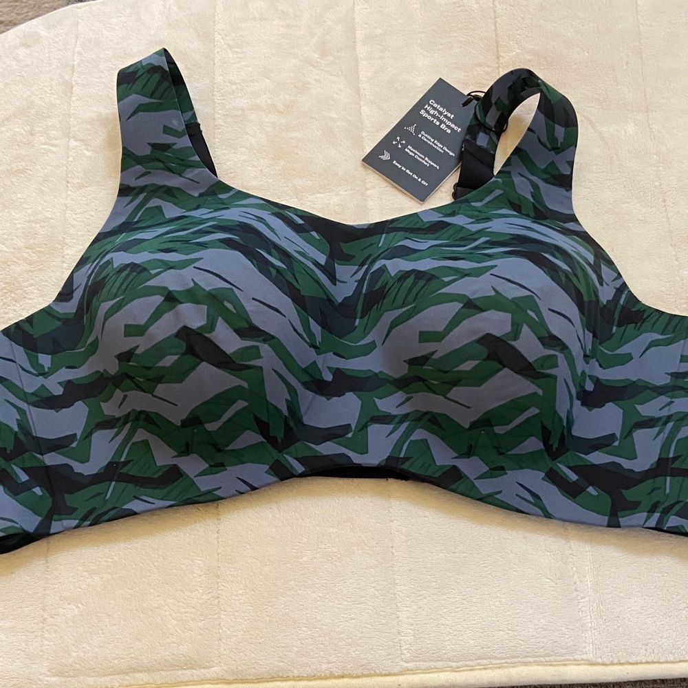 Knix Green and Black Camouflage Sports Bra​​​